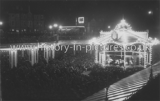 Band Stand by Night, Clacton on Sea, Essex. c.1930's